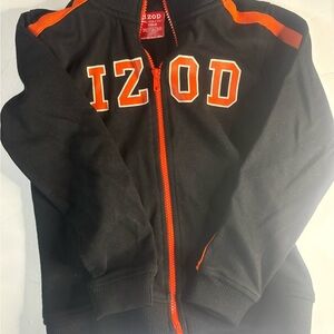 Izod Kids Hoodie in Black and Orange
